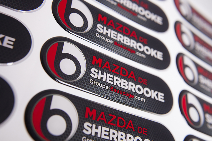 Logo digital dômé pour Groupe Beaucage - Mazda Sherbrooke